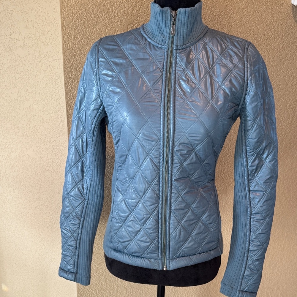 Prana Women's Light Blue Quilted Puffer Jacket Sz S